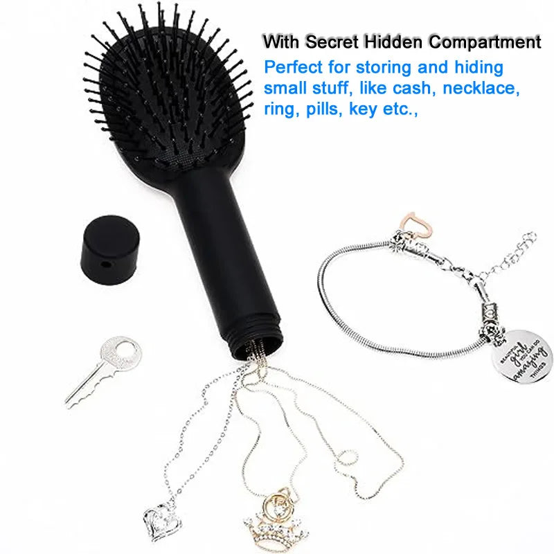 Creative Sight Secret Hair Comb ⁣⁣⁣⁣Hidden Storage Compartment Travel Diversion Stash Safe Container Hide Cash Ring Necklace Key